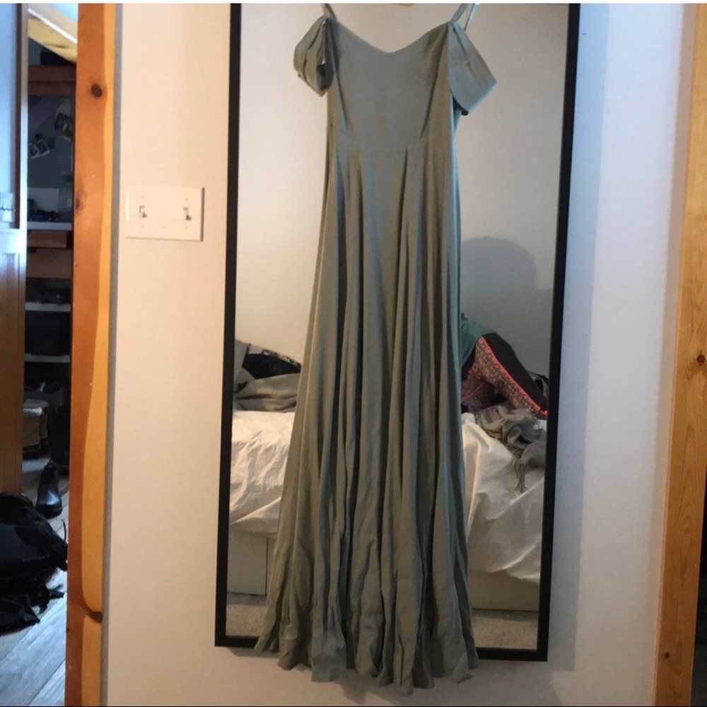 seafoam reformation poppy dress